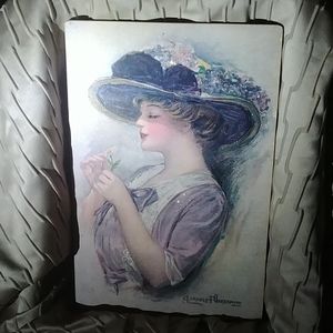 Vintage Clarence Underwood Wall Art Romantic Woman